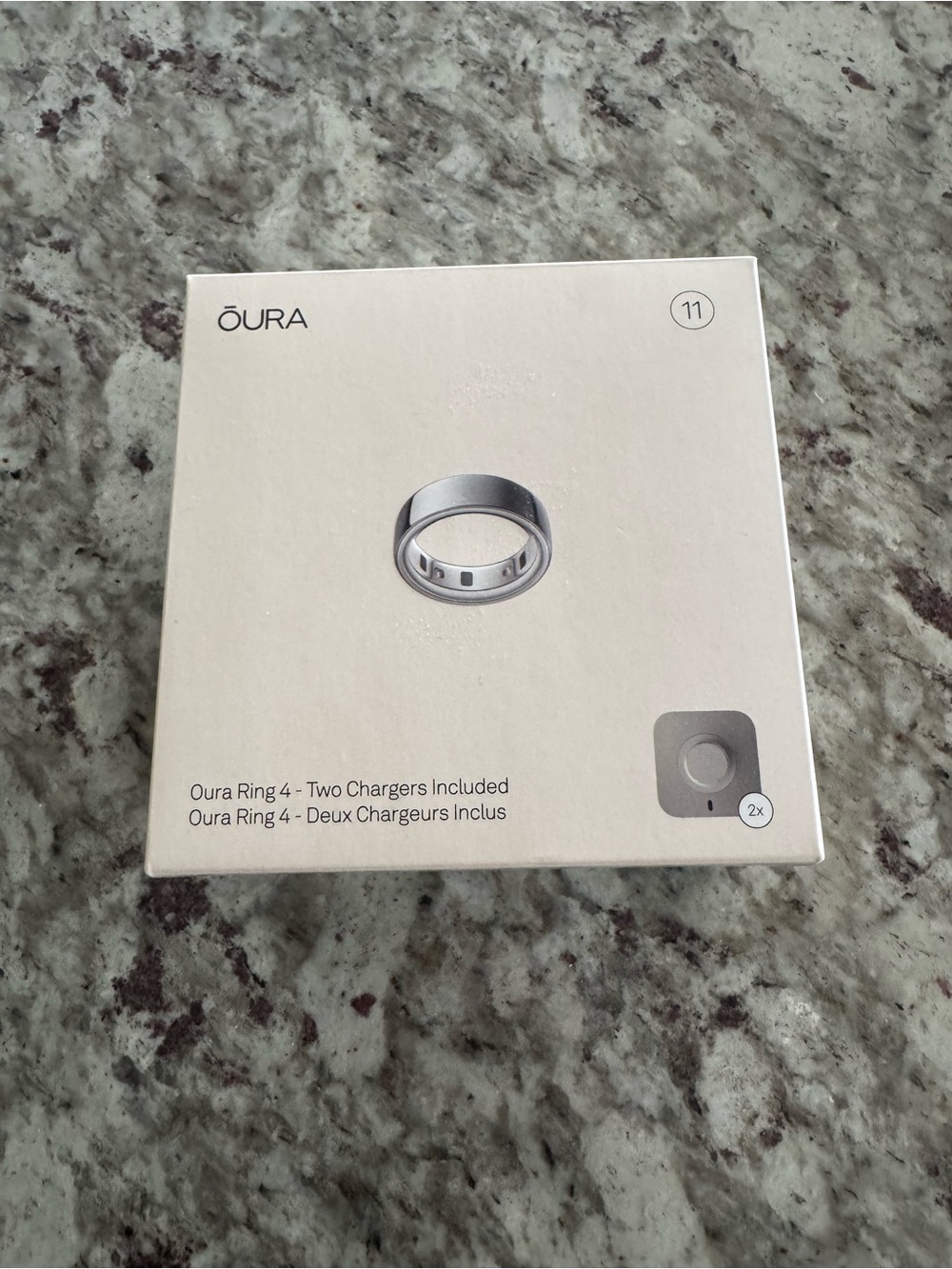 Oura Ring 4 Smart Health Ring — Silver (Size 11)